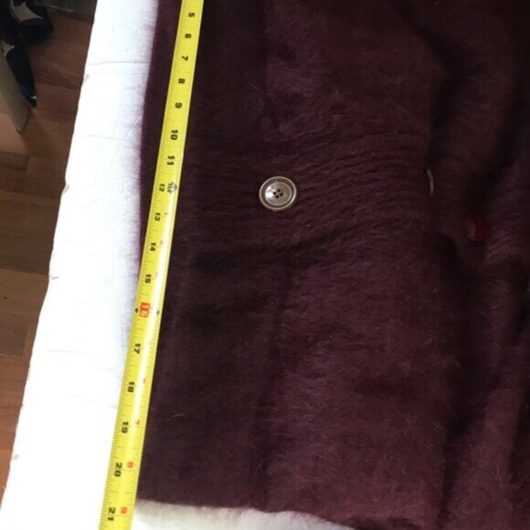 D & D Vintage Angora Cardigan Sweater Coat Jacket Warm Lined Pockets Soft Coay L - Picture 16 of 16